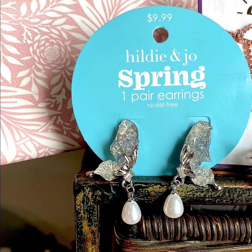 Assorted Earrings Set ALL STERLING SILVER OR GOLD PLATED :) free hair clips! - Picture 2 of 13